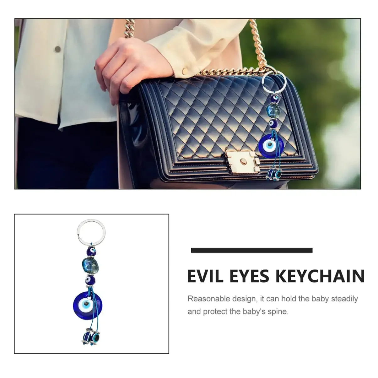 سلاسل المفاتيح Lanyards L Evil Eery Eye -keychain blue key key ring turkish armish arging rolet bage a wallet accessories drop dropect amn1f