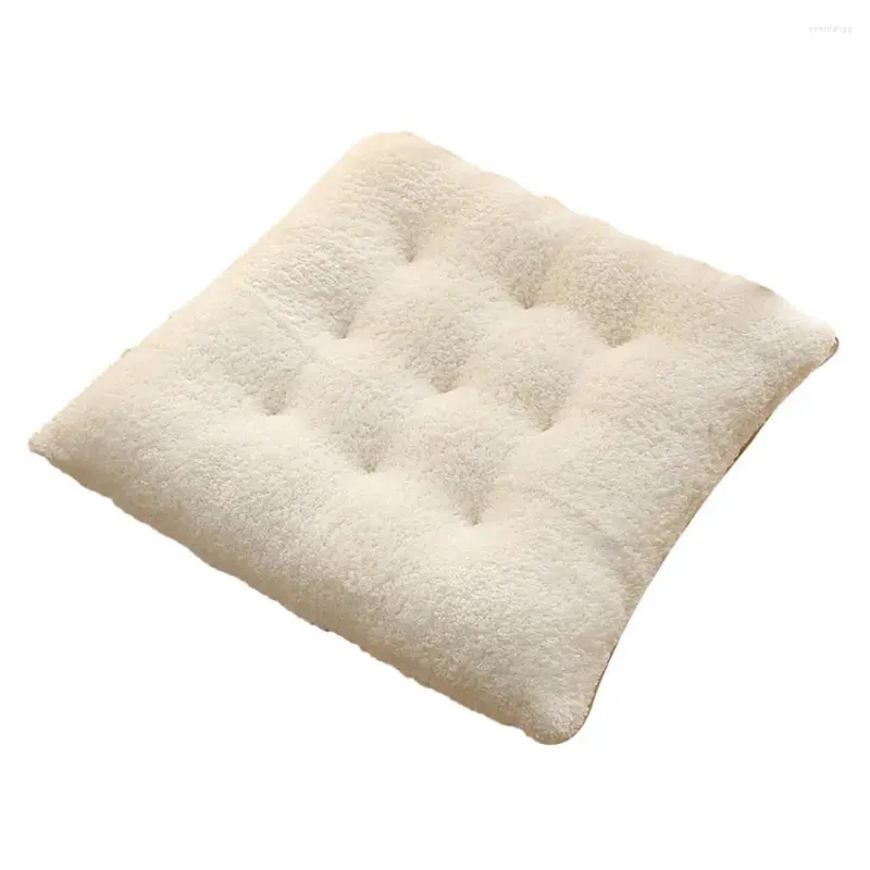 Oreiller de siège à élasticité améliorée, peluche Super douce, protection chaude d'hiver pour voiture, chaise de bureau, salle à manger