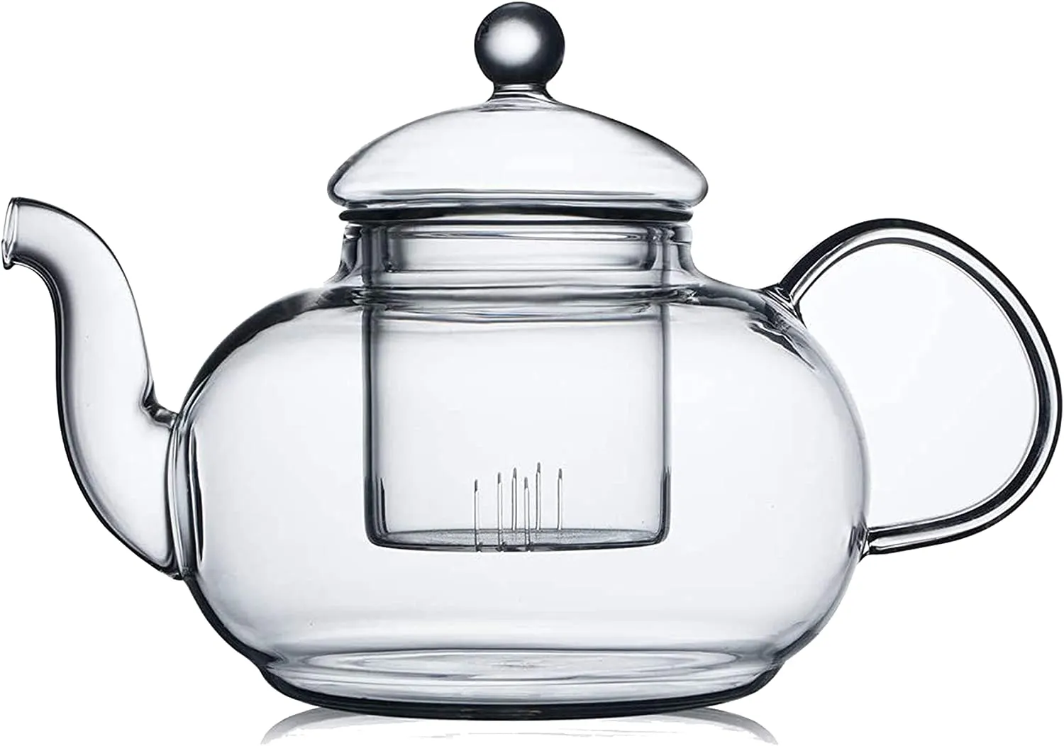 Clear Glass Flower Teapot With Infuser Filter Strainer Milk Kung Fu Tea Set Heat Resistant Oolong Flower Tea Pot Tool Kettle Set