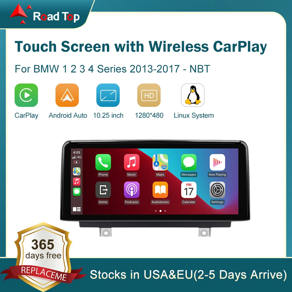 Kablosuz Apple Carplay Android Otomatik Otomobil BMW 1/2/3/4 Serisi F20/F21/F22/F30/F31/F32/F33/F34/F36 Dokunmatik Ekran