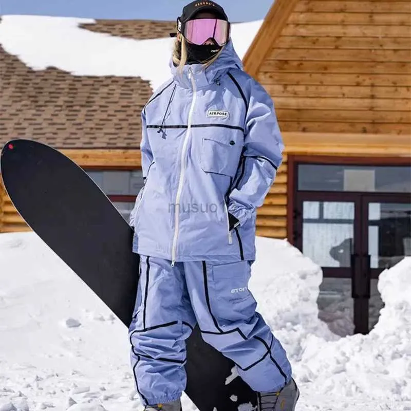 Otros Artículos Deportivos 2024 Nuevo Traje De Snowboard Mujer Hombre  Conjunto De Esquí Impermeable A Prueba