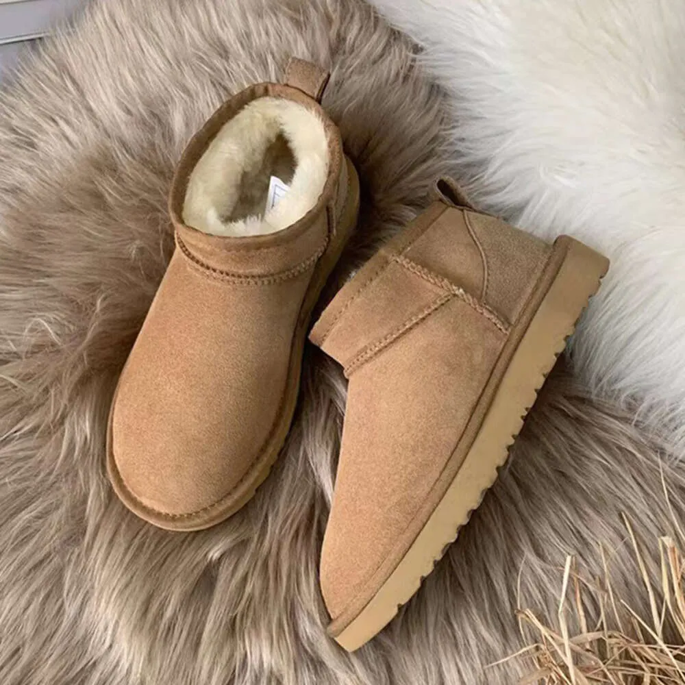 Designer Snow Boots Australia Mini Platform Boot Women Tazz Tasman Slippers Classic Suede Slides Winter Wool Warm Booties Fur Sheep Skin Shoes Ankle Bootes