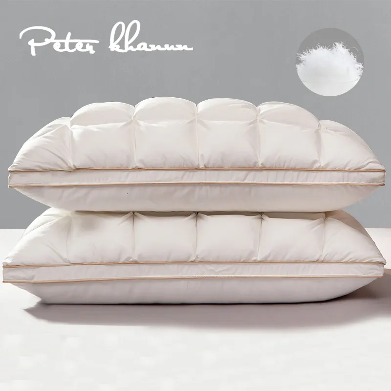 Pillow Peter Khanun 3D Bread Goose Pillow Fold Luxury Protection Nacken- und Wirbelsäulenkissen 100% Baumwolle Bezug Quick Rebound P01 230406