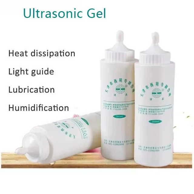 Accessori 250ML Gel di trasmissione ad ultrasuoni Accoppiamento ad ultrasuoni Gel conduttivo Couplant Ultrasuoni Gel freddo per dispositivo di bellezza per la depilazione laser