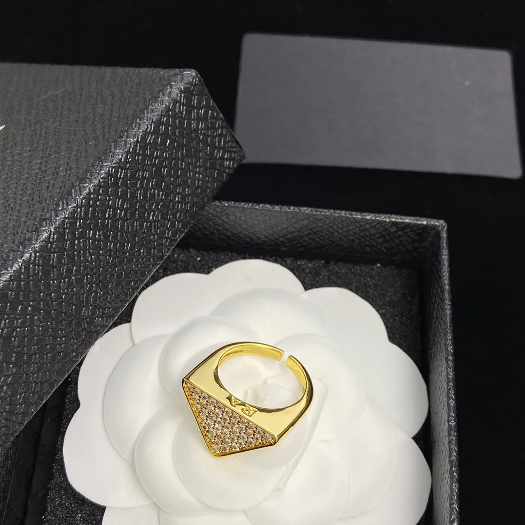 Męskie projektanty trójkątne pierścienie dla kobiet Bieczek Trójkątne bransoletki Złota bransoletka Diamond Otwarty Pierścień Złota biżuteria Parm