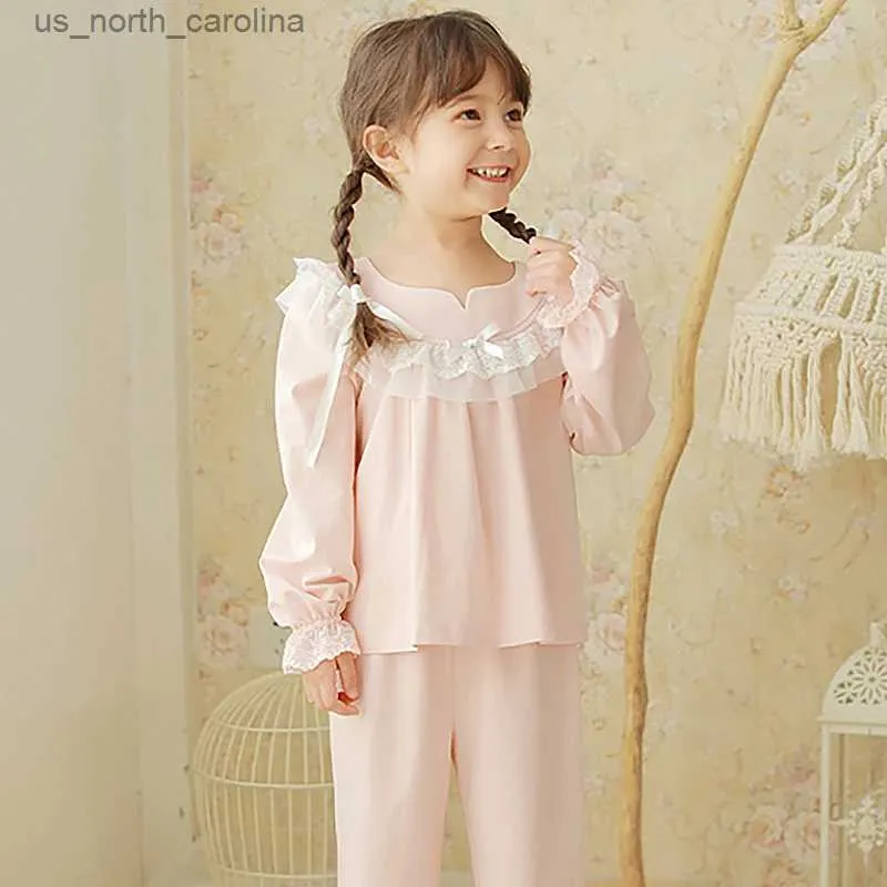 DHgate Pink Toddler Girls Vintage Pyjama Set 2 Piece Cotton Sleepwear Outfit Baby Kids Maternity