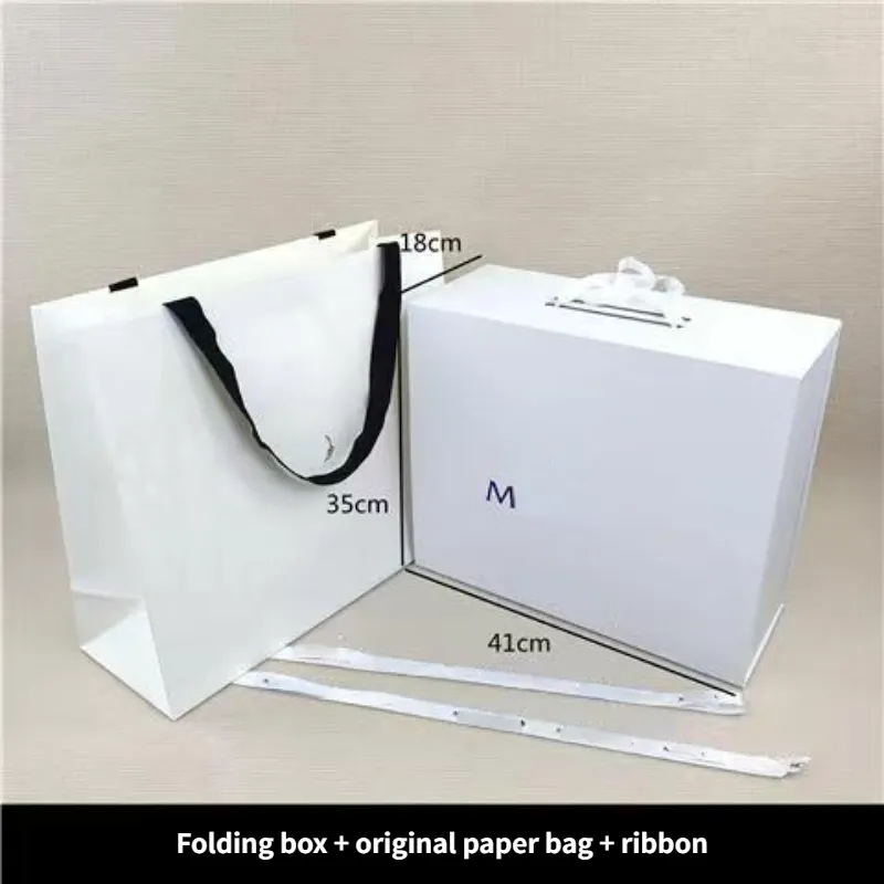 Designer Gift Wraps M Down Jacket Folding Gift Box Packing Box Dust Cover Paper Bags Ribbon MG Tissue Paper Pxx