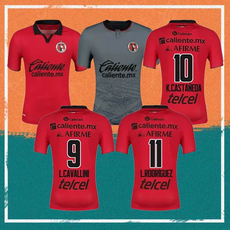 2023 Mexico LIGA MX Tijuana Soccer Jerseys 23/24 Home Red CASTILLO MARTINEZ Shirt Club RODRIGUEZ RIVERA B. DIAZ LOPEZ Away