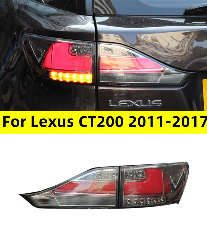 Estilo do carro lanterna traseira traseira para lexus ct200 2011-20 17 led lâmpada traseira led sinal drl freio reverso luzes traseiras