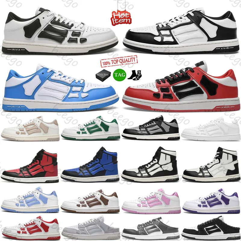 Tasarımcı Erkek Atletik Ayakkabı Skelet Bones Runner Kadın Erkek Spor Retro Sneakers Skel En Düşük Günlük Ayakkabılar Lace Up Trainer Basketbol Ayakkabıları