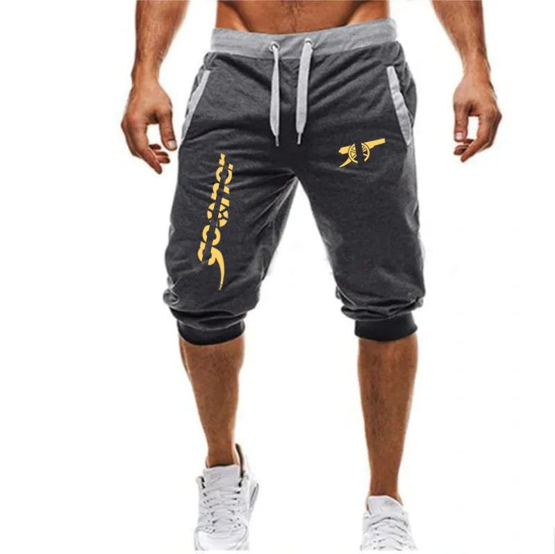 Mäns shorts Mens Workout Running Shorts Soft 3/4 byxor Gym JOGGERS Korta Sweatpants Men Sport Shorts 230406