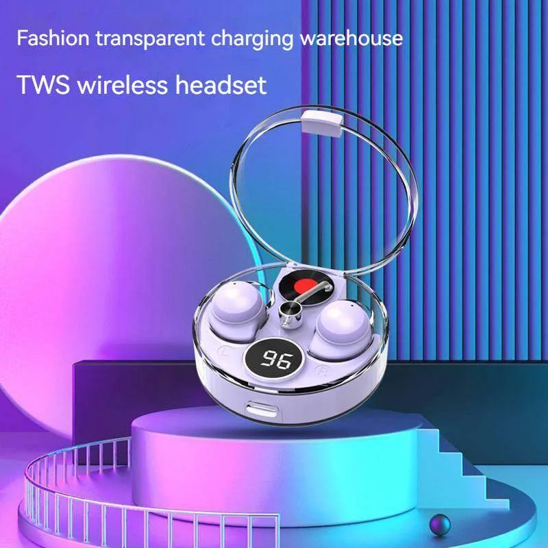 E89 TWSヘッドフォンワイヤレスBluetooth 5.3イヤホンHDミュージックデジタルディスプレイノイズ低下ポータブルイヤホン