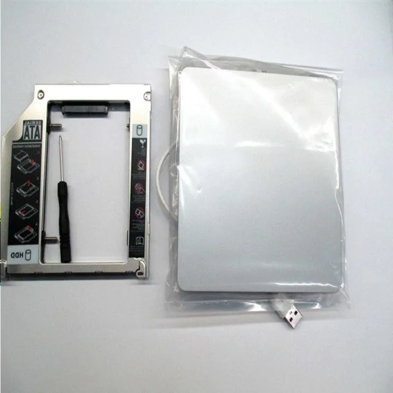 Apple MacBook Pro Unibody 13 "HDD SSD Optibay Adapter Caddy Kit USB DVDケースWHNJMのフリーシッピング新しいケース