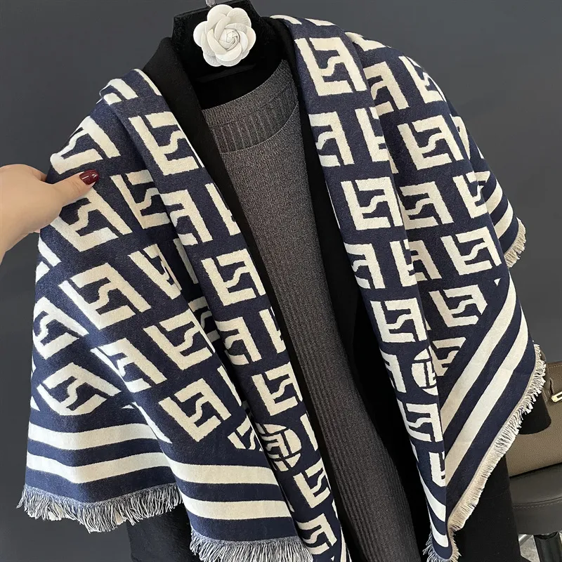 Cashmere Designer Scarf 6 Colors Size 130*130cm Two-Sided Long Style Fashion Shawls Air conditioning Warm Shawl For Winter Sleep Break