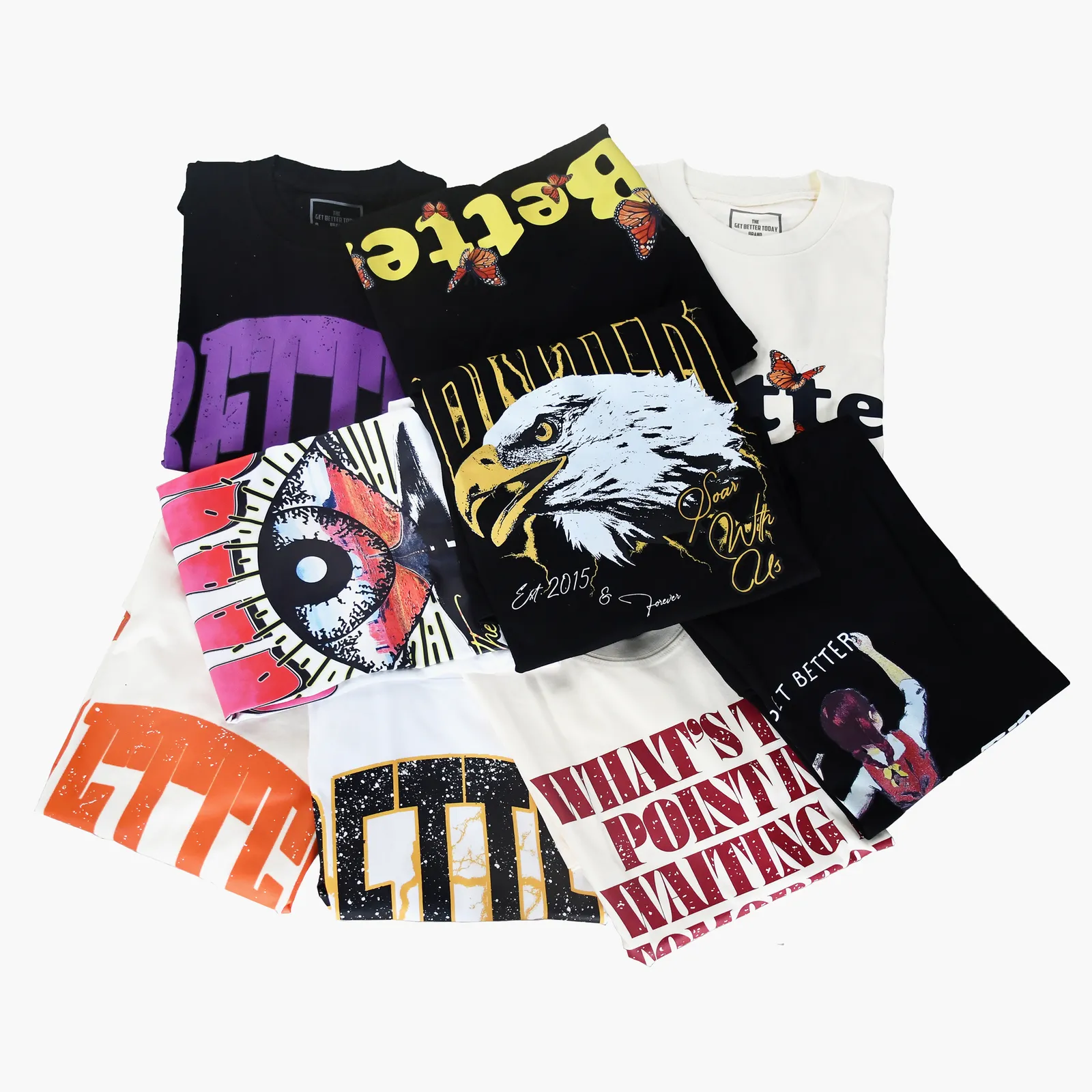 男性S TシャツGBTブランドTシャツプレミアム衣類女性高品質を今日より良くするTシャツDTG印刷技術アニメ230407