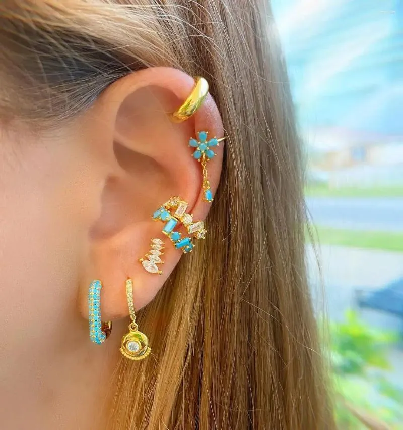 Boucles d'oreilles à dos plaqué or, ensemble de bijoux à la mode pour femmes, accessoires, cadeau pour fille, 2023