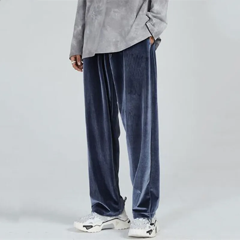 Save Big on Bulk Men's Wide Leg Velvet Pants Casual Loose Straight Hip Hop  Trousers Spring Autumn 2024 Plus Size M 7XL Best Deals on DHgate