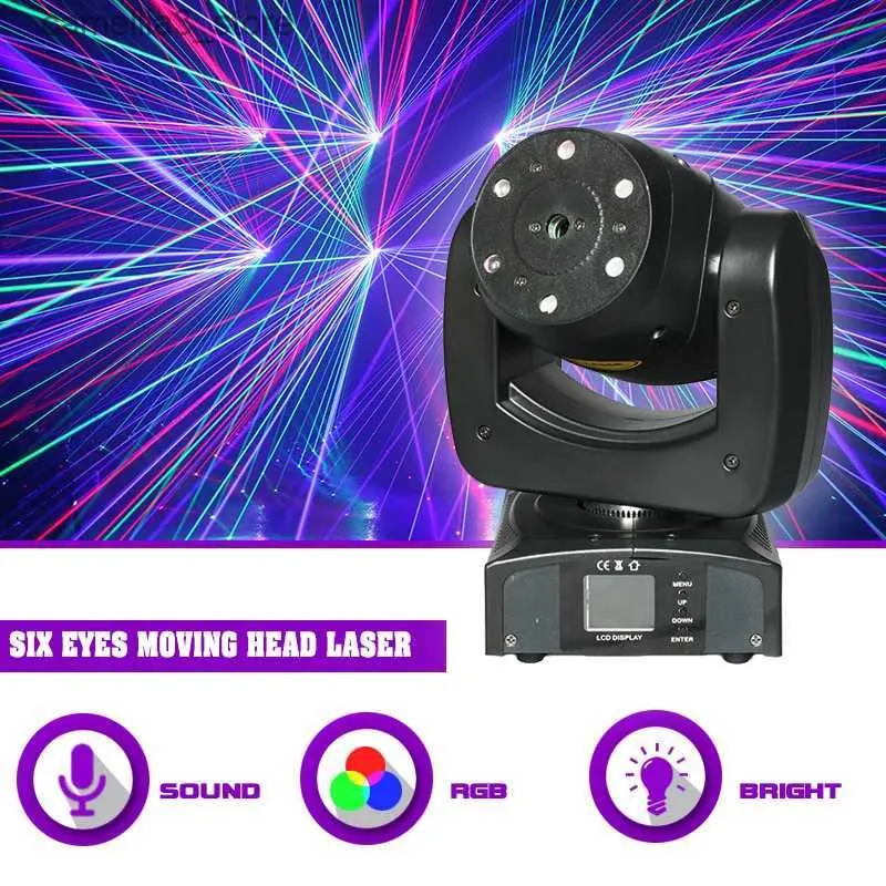 Lumières principales mobiles Sunart 1W RGB tête mobile linéaire étoilé Laser effet de scène éclairage pour DJ Disco fête Bar Club spectacle mariage DMX son luminaire Q231107