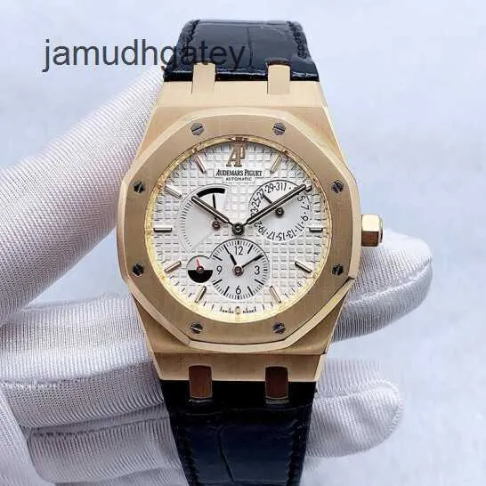 Ap Zwitserse luxe polshorloges Royal AP Oak Series Rose goud witte plaat 26120or.oo.d088cr.01 Automatisch mechanisch herenhorloge QW99