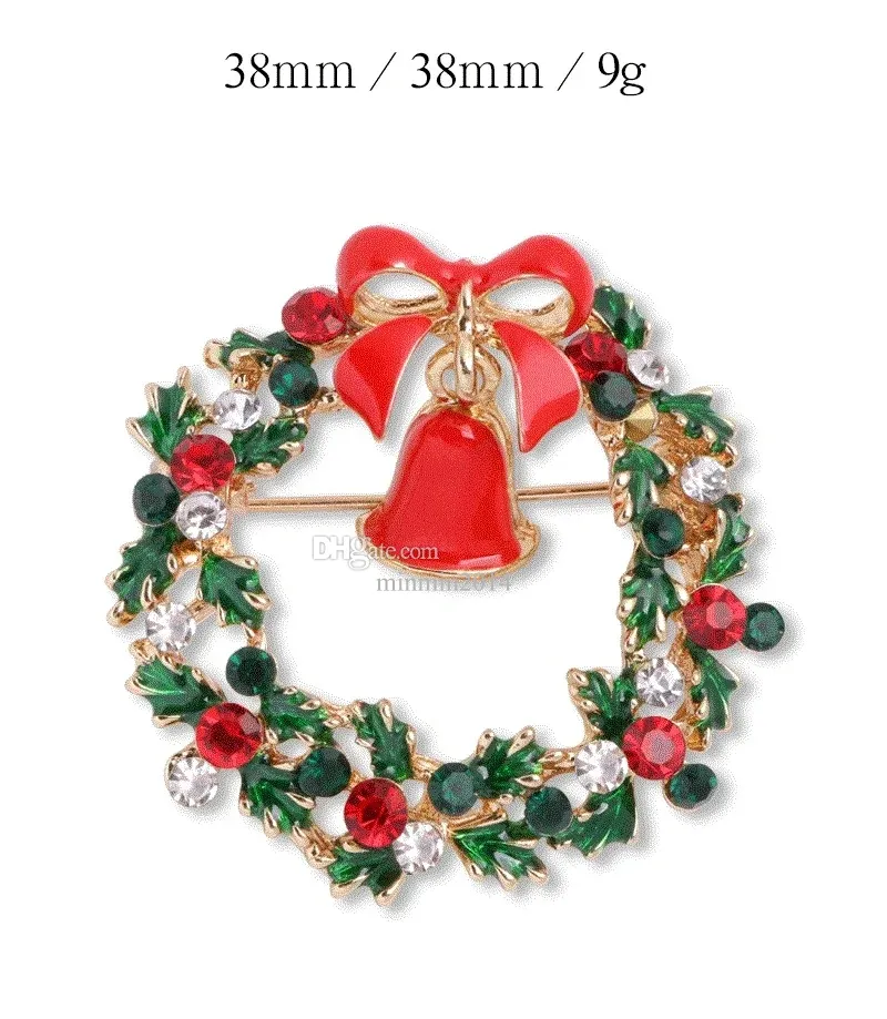 Lusso squisito albero di Natale cervo cappello spilla spilla stivale di Natale gioielli di moda regalo spille decorazione natalizia