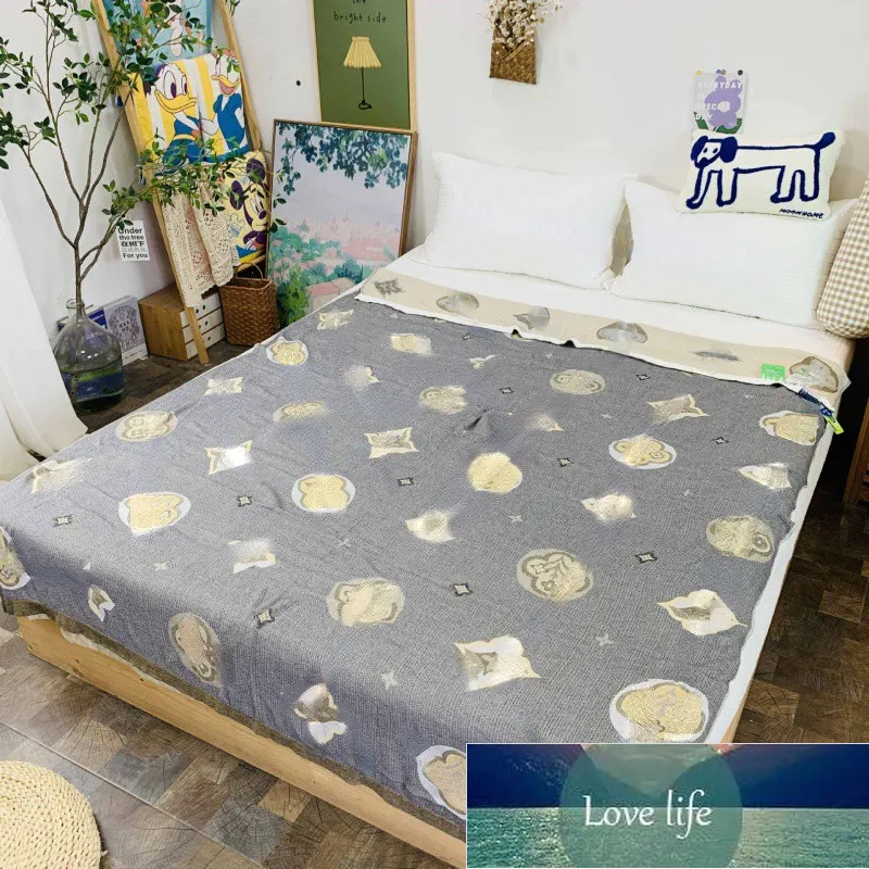 Quality Double-Layer Bamboo Fiber Gauze Cold Blanket Thin Towel Blanket Ice Silk Cool Nap Air Conditioning Blankets