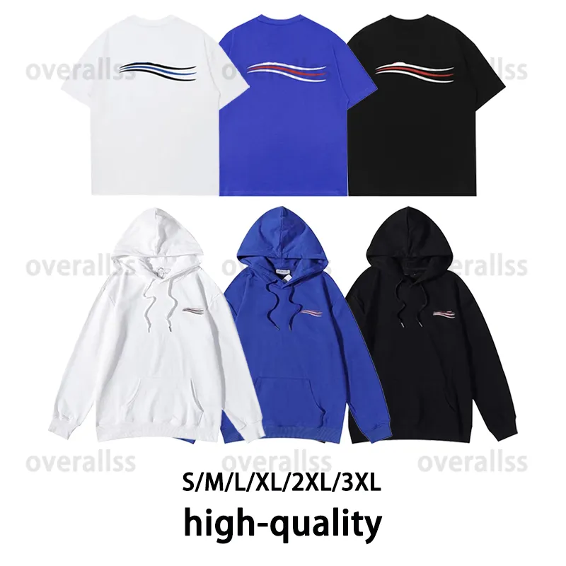 designer högkvalitativ tröja hoodies herr Balenciagas hoodie höst hoodies pullover sweatshirts hip hop bokstavstryck blå toppar etiketter utskrift