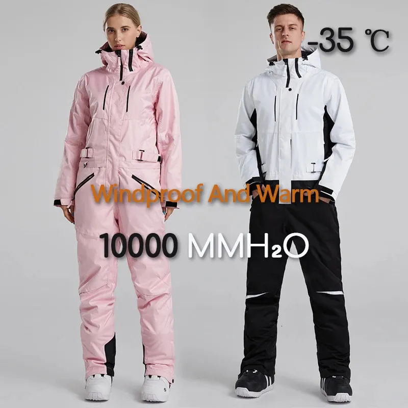 Skiing Suits Ski Jumpsuit for Women and Men Winter Snow Ski Suit High Quality Windproof and Waterproof Skiing Snowboarding Jackets and Pants 231107