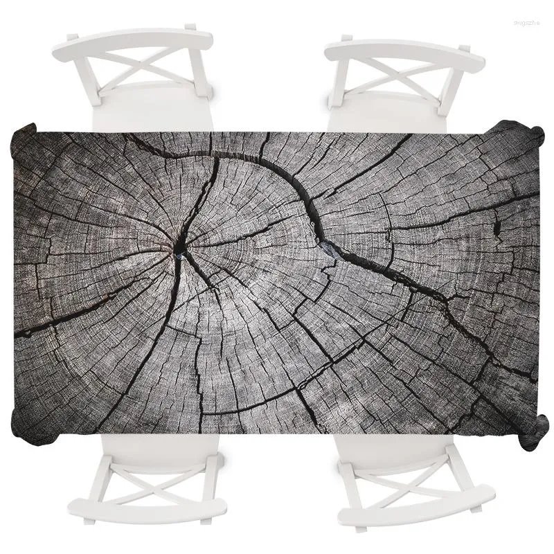Table Cloth Vintage Simple Home Decor Wood Rectangular Tablecloth Wedding Birthday Party Waterproof Cover Round Desk