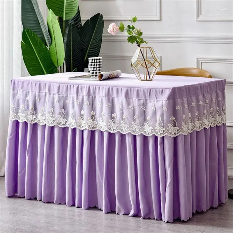 Jupe de Table en dentelle pour mariage/réunion, couverture de vêtements, décoration de fête, Banquet