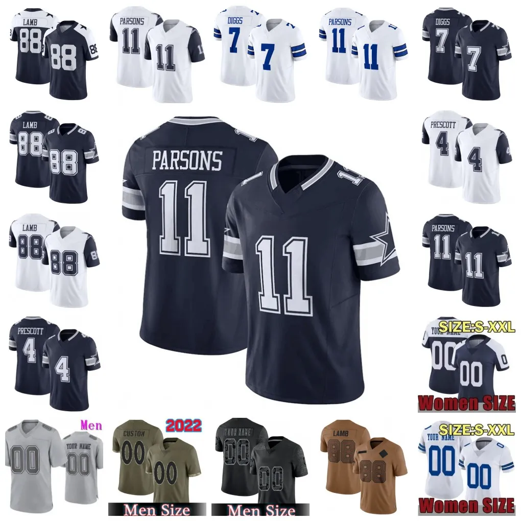 CUSTOM Football Jersey Dak Prescott Micah Parsons CeeDee Lamb