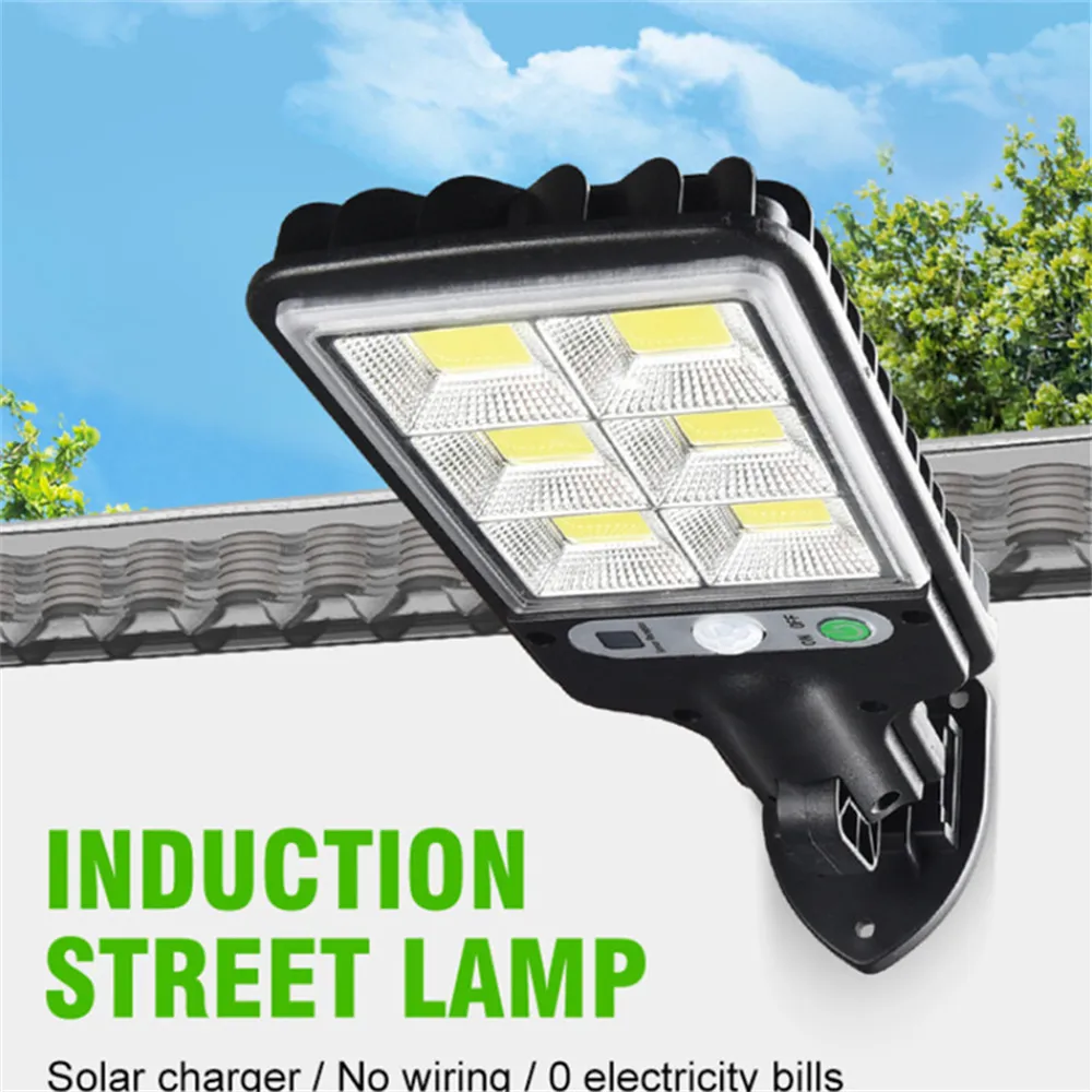 Utomhusvägglampans sensor Street Solar Light Pir Motion Waterproof Security Lights LED Solarlampor med 3 lägen för trädgårdsutloppsgarage ytterdörrgården