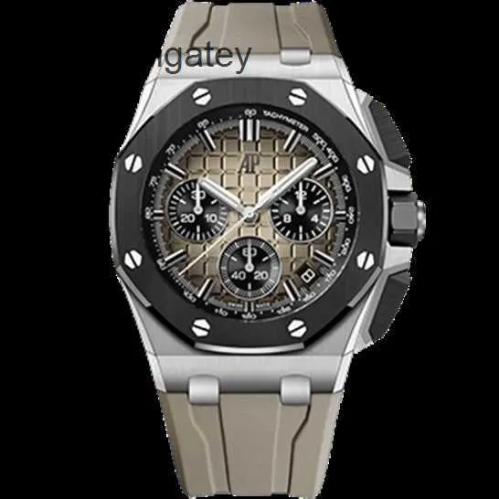 Ap Швейцарские роскошные наручные часы Epic Royal Oak Offshore Series Мужские автоматические механические наручные часы с функцией синхронизации 26420SO.OO.A600CA.0 Светло-серый JX6O