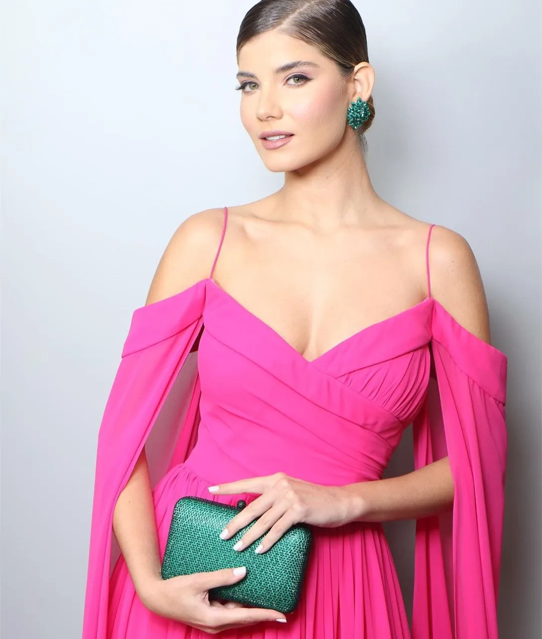 Custom Fuchsia Chiffon Hot Pink Evening Dress With... From Dyy_dress88,  $72.99 | DHgate.Com