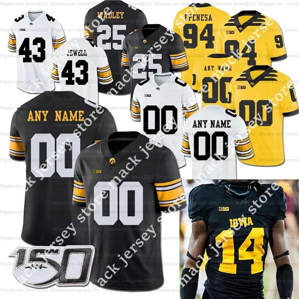 Save Big on Bulk Custom Iowa Hawkeye Football Jersey Custom Men Women Youth  Iowa Hawkeyes Football Jersey Brandon Smith George Kittle Josey Jewell