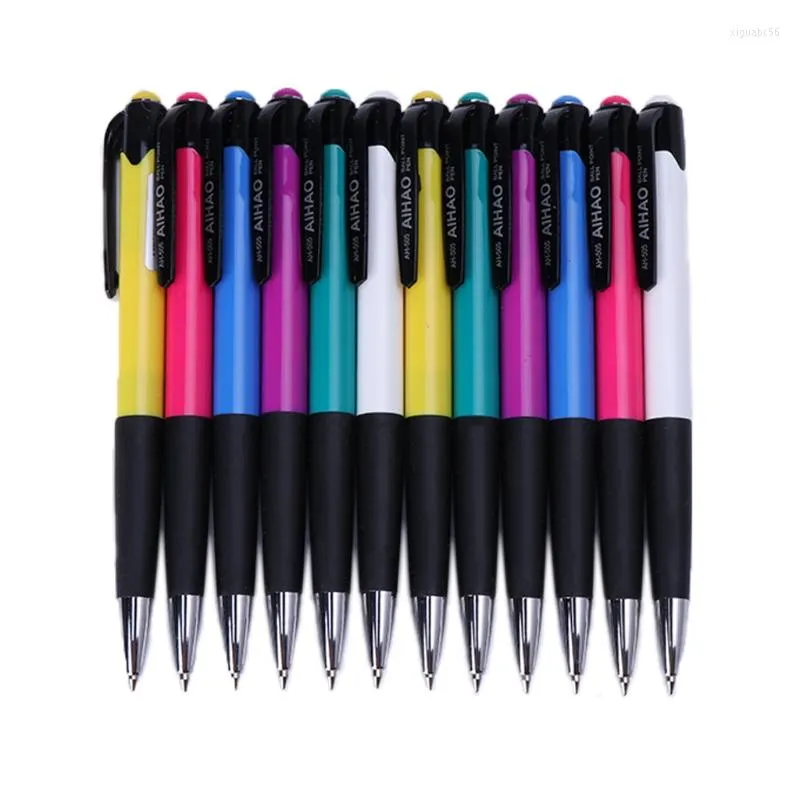 12Pcs 0.7mm Ballpoint Pen Roller Ball Blue Ink Office School Supplies Stationery With Retail Package Feb7