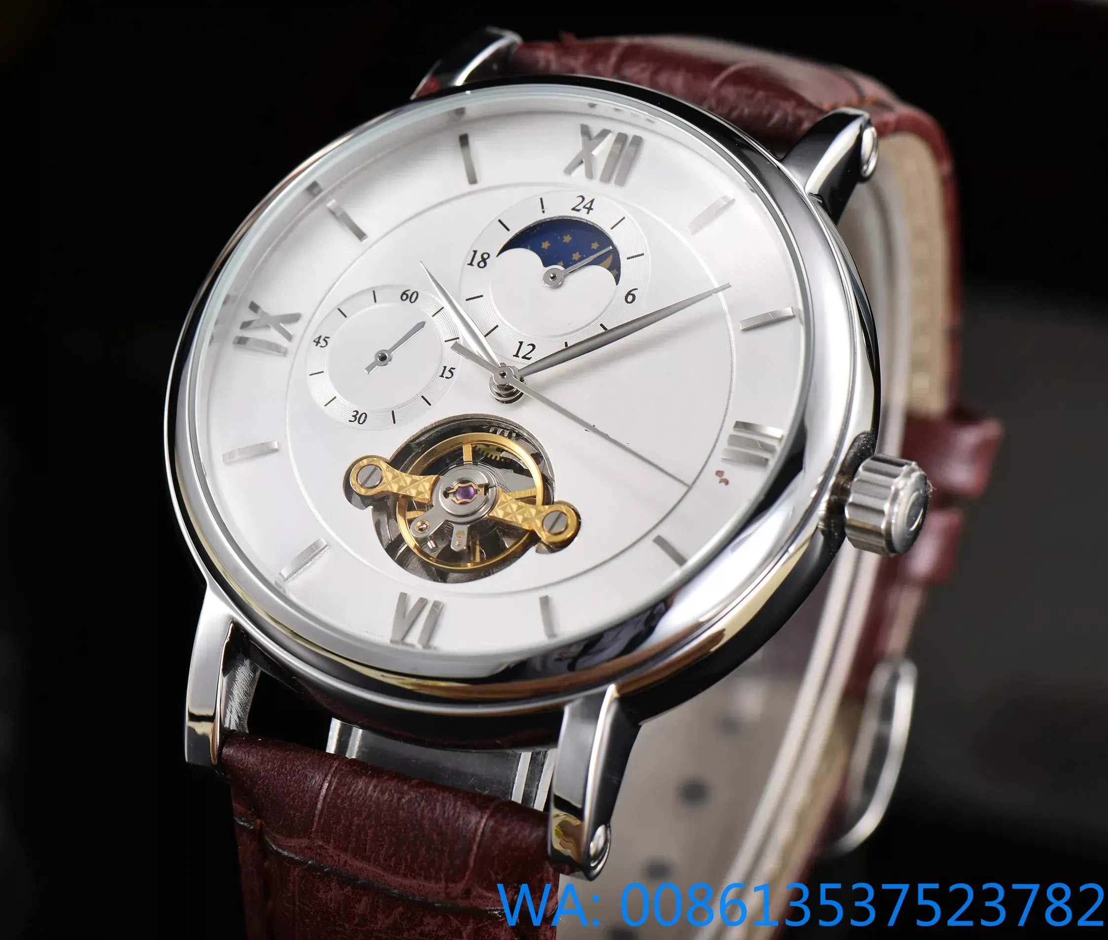 AA-Markenuhr, automatische mechanische Herrenuhr Montre De Luxe, 42 mm, silberfarben, wasserdicht, Edelstahl-Armband, Modedesigner-Armbanduhr, Luxusuhren für Herren