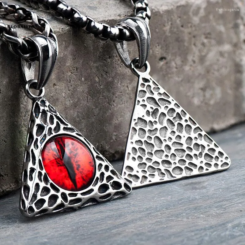 Chaînes Ground-Craze Devil's Eye Collier Tendance Titane Acier Pendentif Hip Hop Étudiant Unique Élève Pull Chaîne Bijoux 450