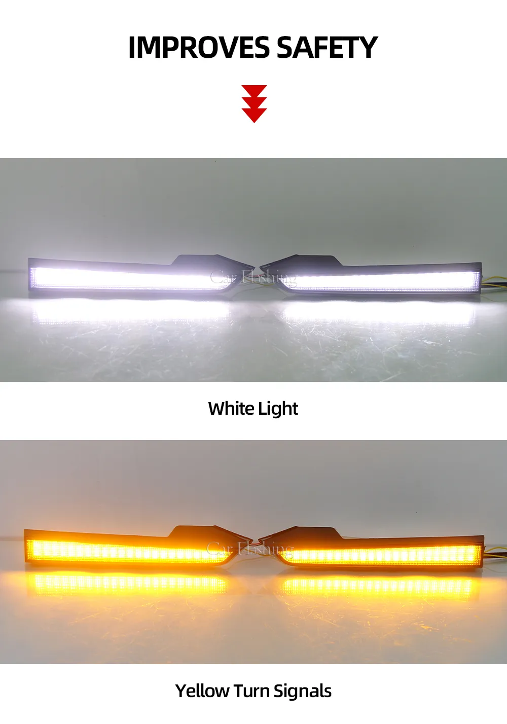 For Toyota Tacoma 2012-2015 Pickup DRL LED Daytime Running Fog Lights with Turn