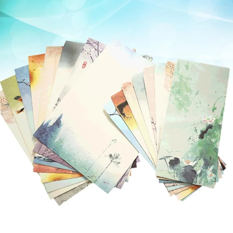 Wrap regalo 6 set di buste vintage carta da lettere set bella busta scrittura di cartoleria