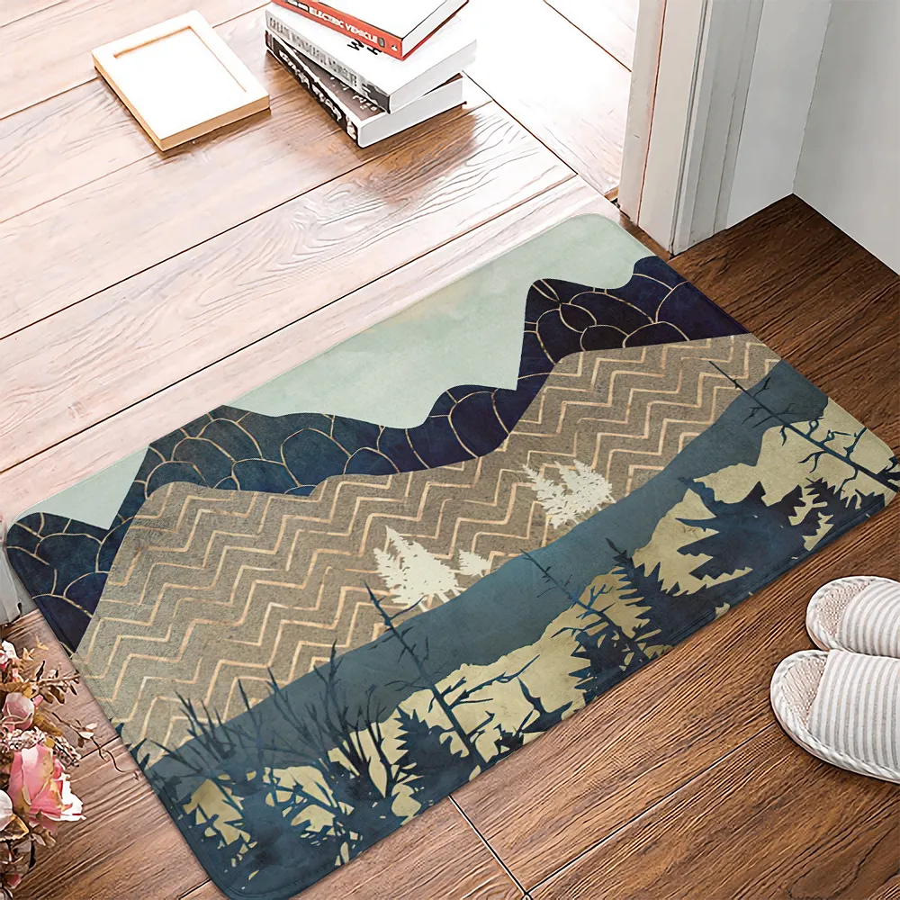 Teppich Geometrisches Ölgemälde Fußmatte Küchenteppich Eingangstür Badezimmer im Schlafzimmer Lounge Rug Home Decor 230406