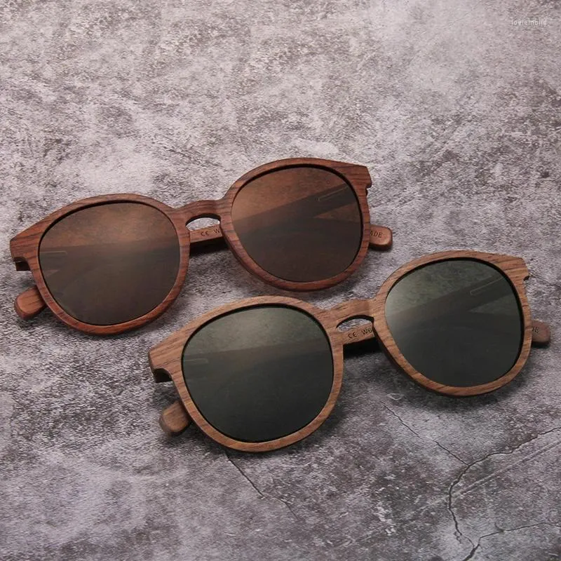 Óculos de sol retro polarizando madeira oversized gato olho personalidade condução óculos 2023 moda vintage viajar eyewear