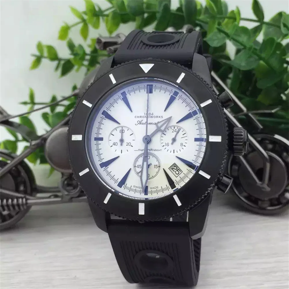 2023 Nowa wysokiej jakości najlepsza marka Reitling Super Man Series Ocean Series Luxury Mens Watch Sapphire Mirror Designer Ruch Automatyczne zegarki kwarcowe Montre