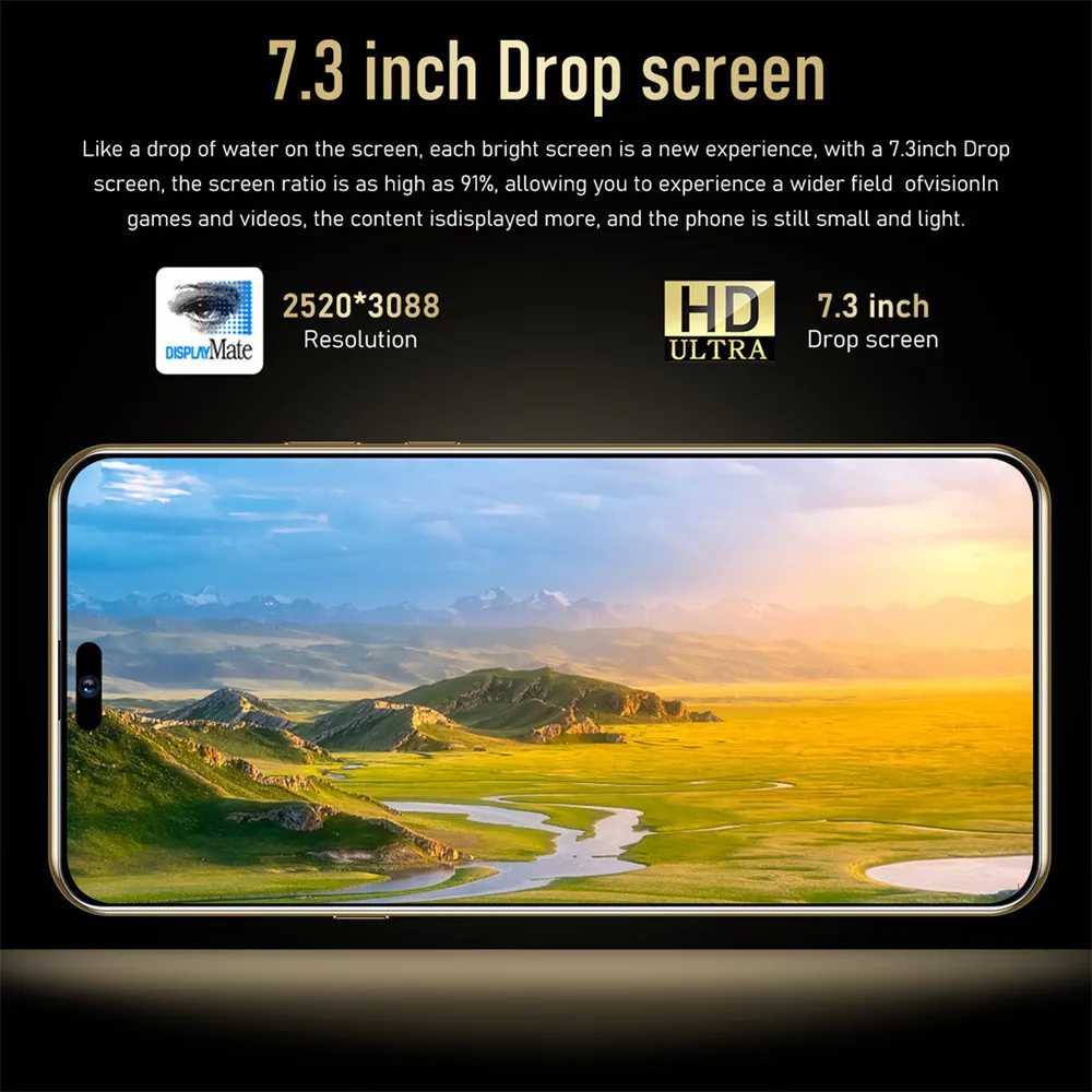 DHgate.com:Android 13 Smartphone, 7.3-inch Large Screen, Dual SIM Card ...
