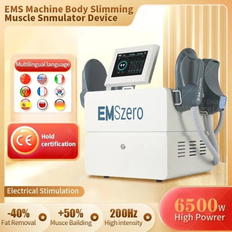 2024 Portable DLS-EMSLIM Machine 4 Handles EMSzero 6000W Muscle Stimulation Burn Fat Electromagnetic Body Shaping Beauty machine