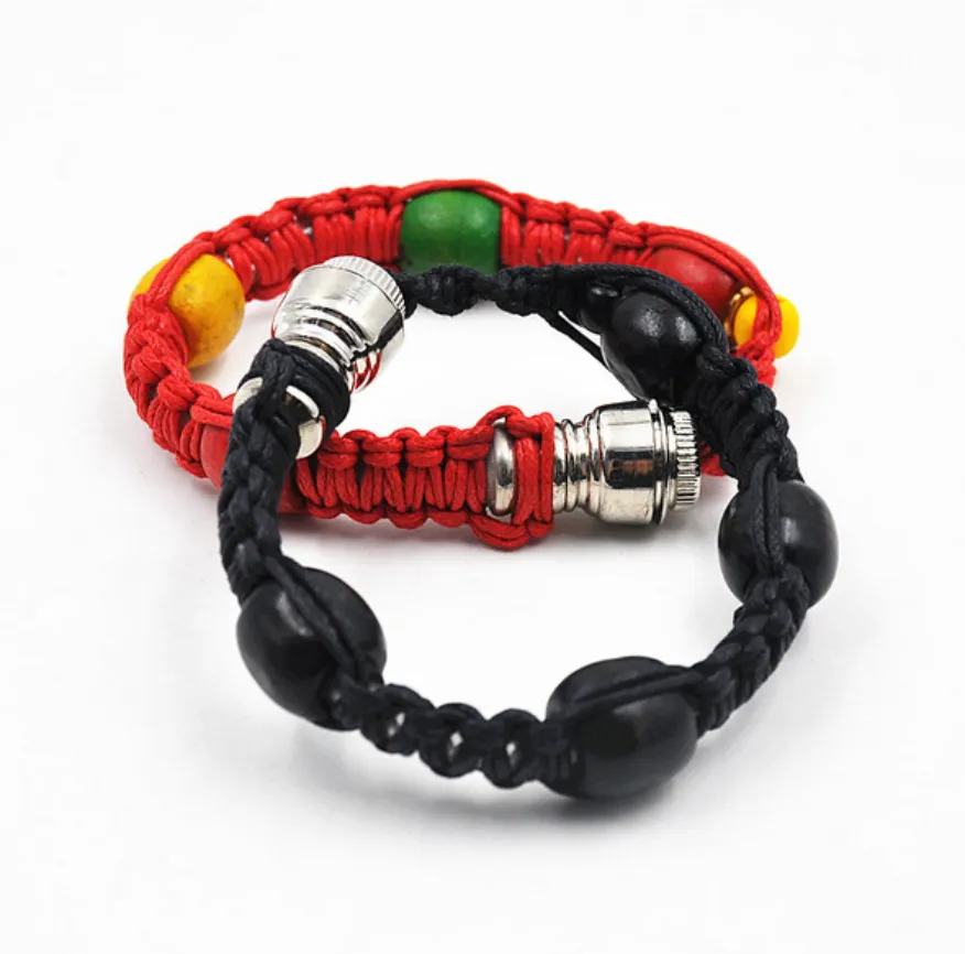 Pulseira de metal portátil fumando tubo de tubulação de tubo de tubo de metal erva de tabaco de metal incógnito tubos de cigarro para clicar n vape tabaco j0407