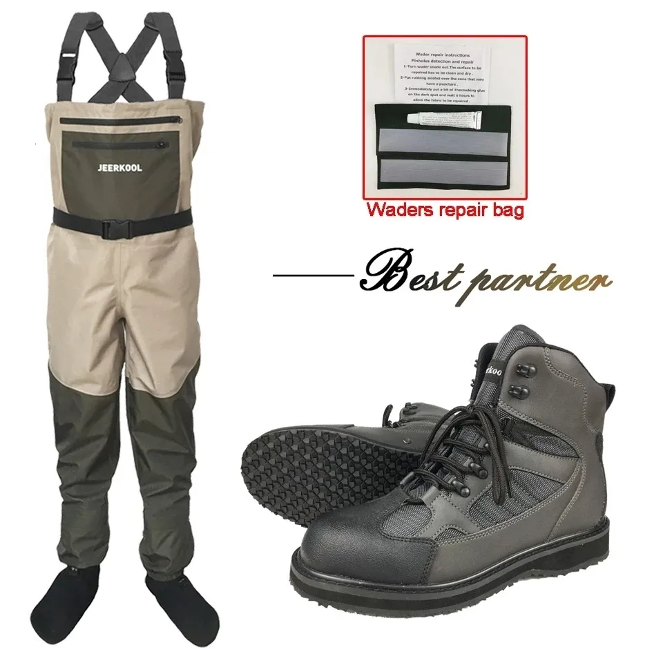 Water Shoes 3 Layer Waterproof Fishing Waders Anti Skid Quick Drying Wading  Shoes Hunting Rubber Boots Neoprene Pants Chest Clothes Overalls 230407