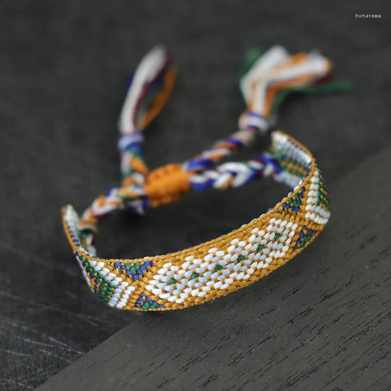 Cazibe bilezikler bohemya bileziği ayarlanabilir el yapımı dokuma etnik bilezik boho püskül braslet dostluk brazade plaj sörf mücevher