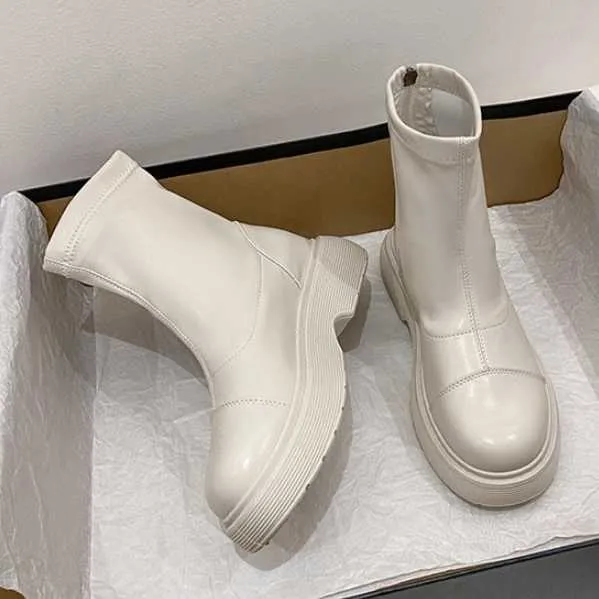 Buty Białe kostki buty koronkowe na płaskie buty buty luksusowe designerskie okrągłe palence platforma Low Ladies 2021 Botas de Mujer AA230406