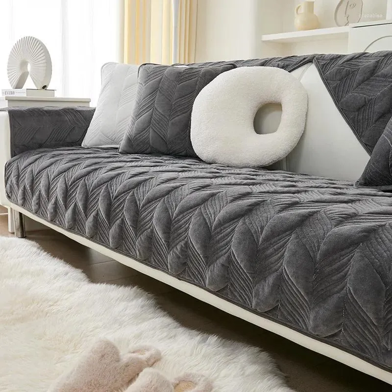 Stol täcker vinter super mjuk soffa plysch tjock säte kudde antislip europeisk vardagsrum dekor bakmöbler soffa handduk