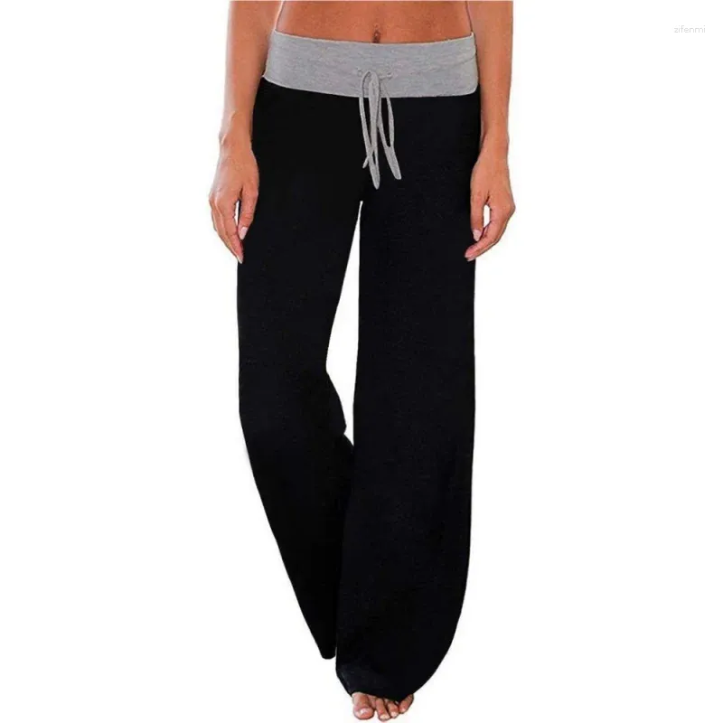 Indumenti da notte da donna comodi pantaloni pigiama casual con coulisse palazzo lounge gamba larga donna comoda felpa per esercizi di yoga